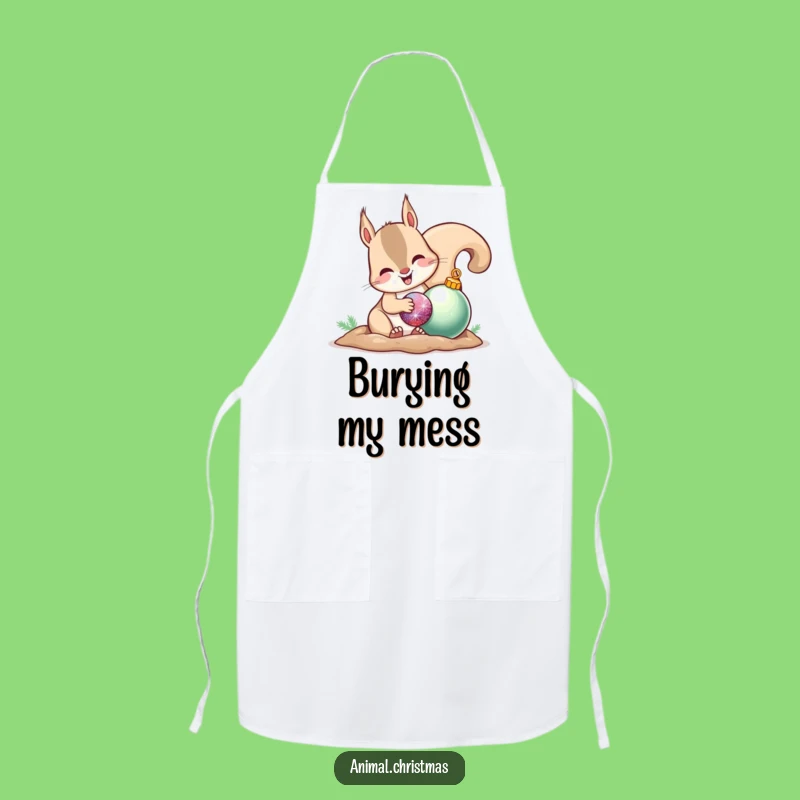 Funny Squirrel Ornament Apron: Happy Chef Squirrel for a Funny Gift