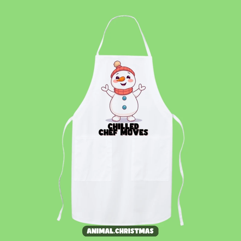 Funny Snowman Apron - Carrot Nose Jigging Chef