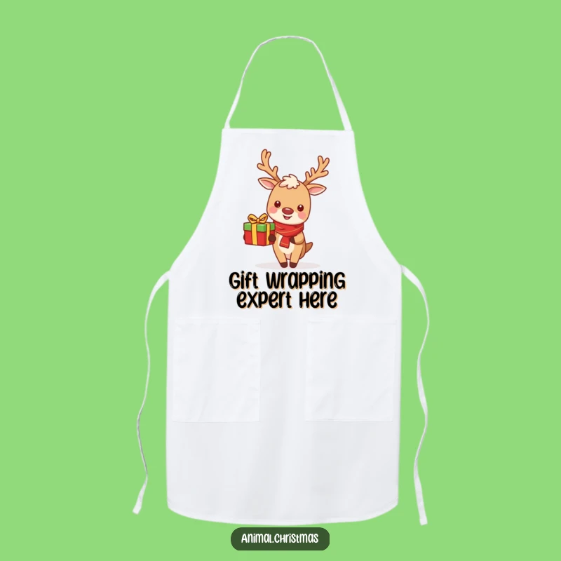 Funny Reindeer Apron - Cheerful Gift Delivery for Kitchen Holiday Fun