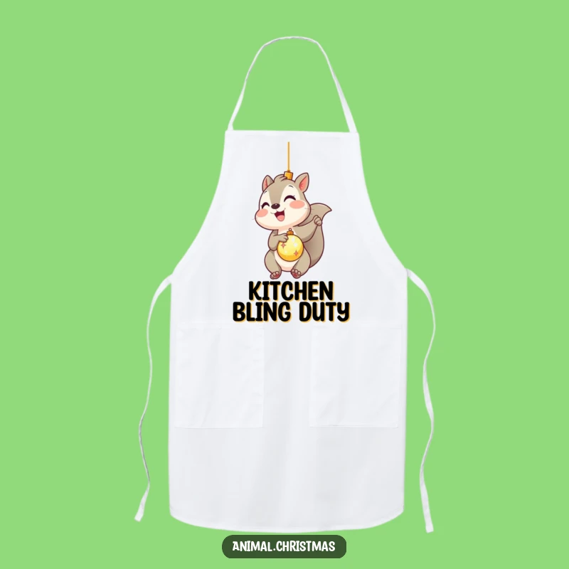 Funny Kawaii Squirrel Apron: Hilarious Kitchen Companion for Festive Chefs
