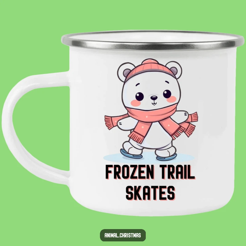 Funny Kawaii Polar Bear Camping Mug: Durable & Hilarious Winter Adventure Gear