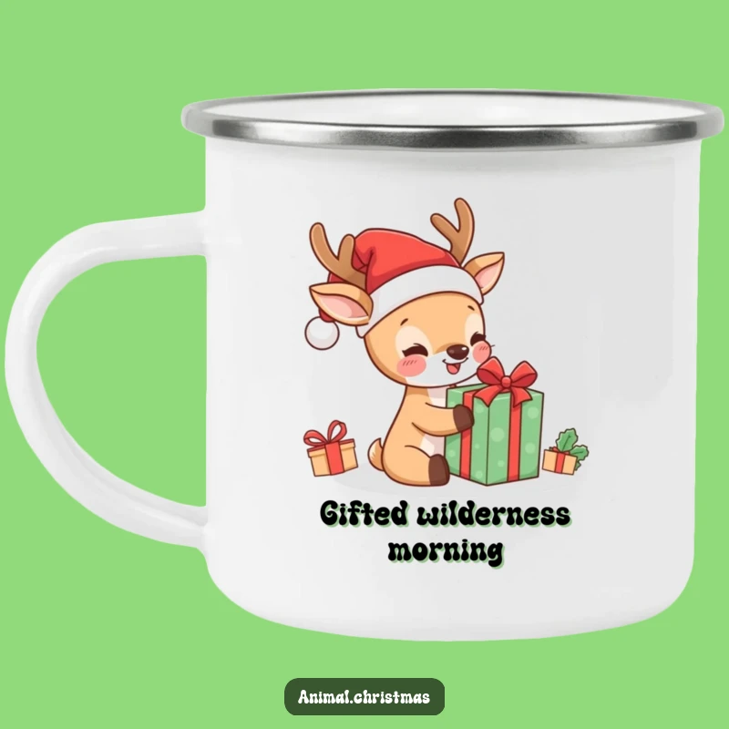 Funny Kawaii Deer Camping Mug: Durable & Hilarious Outdoor Holiday Companion