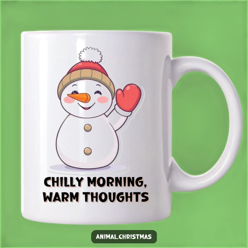 Funny Snowman Carrot Nose Waving Mitten Mug: The Perfect Cheerful Winter Gift