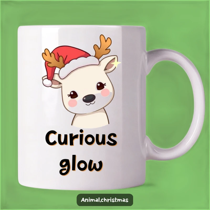 Funny Antler Animal Mug: Curious & Festive Funny Gift for Twinkling Moments
