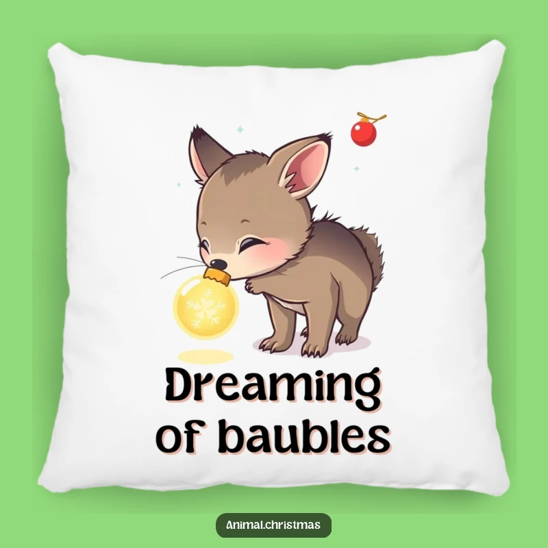Cozy Funny Curious Animal Pillow, Festive Wonder Comfort