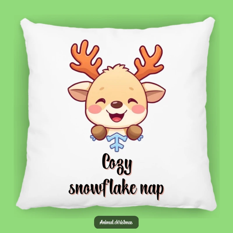 Cozy Funny Peeking Antlered Animal Pillow, Festive Couch Decor Gift