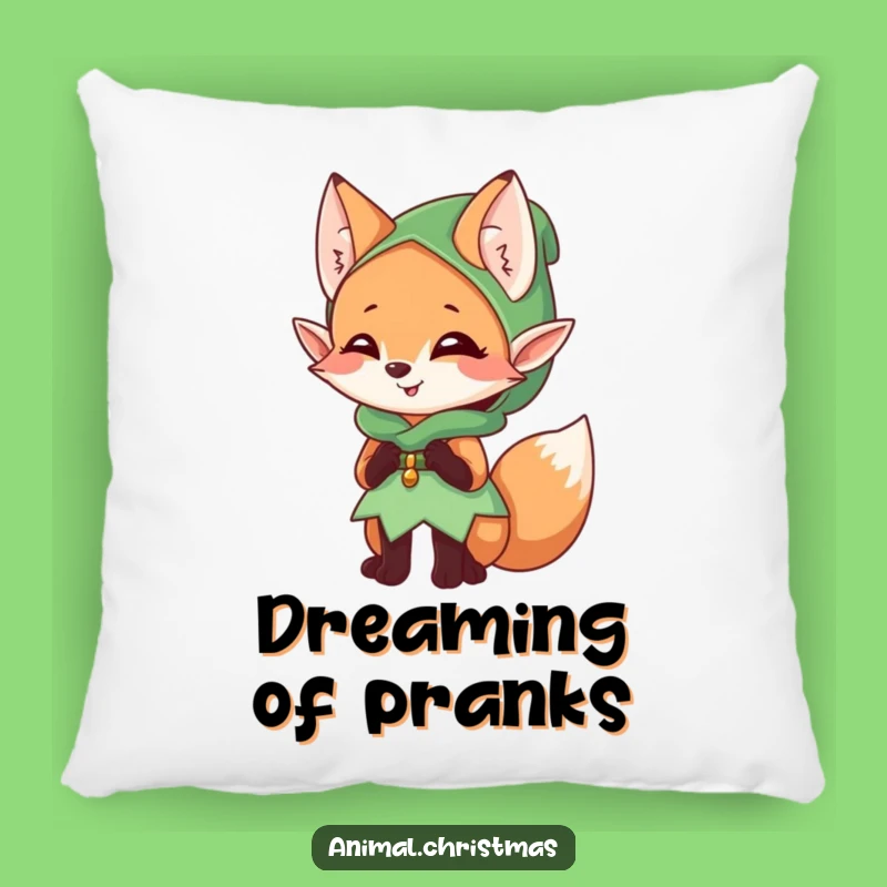 Funny Elf Fox Pillow: Snuggle Up with Mischievous Giggles and Comfort