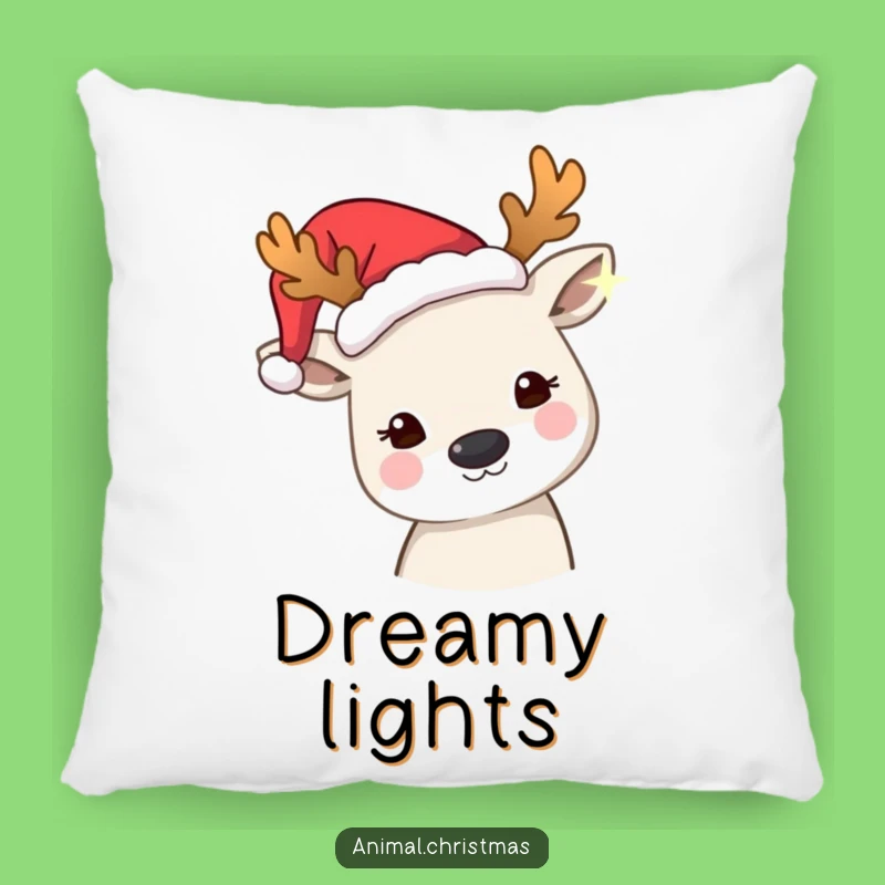Funny Antler Animal Pillow: Cozy Festive Gaze - Hilarious Gift