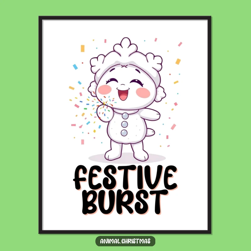 Funny Snowflake Confetti Print - Instant Joyful Winter Decor Gift