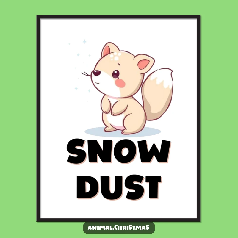 Funny Snow Sprinkling Animal Print: Instant Winter Magic - Hilarious Gift