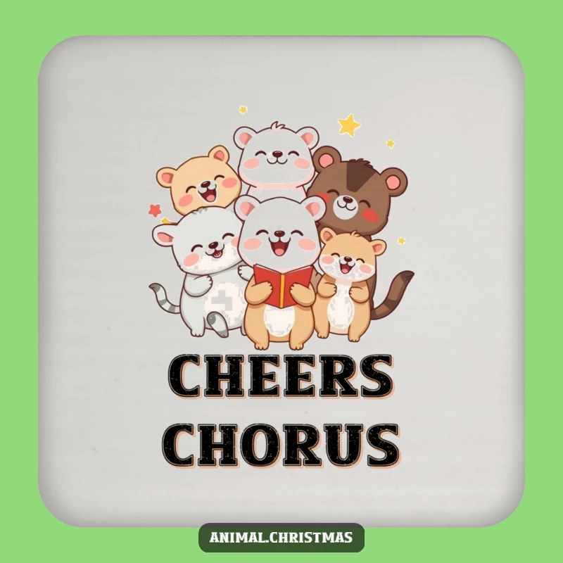 Funny Caroling Animals Coaster: Protect Surfaces with Musical Merriment - Funny Gift