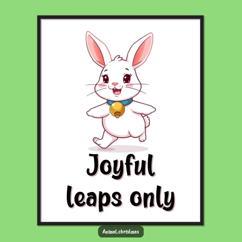 Funny Rabbit Poster: Bring Merry Hopping Vibes to Your Walls with Cute Art