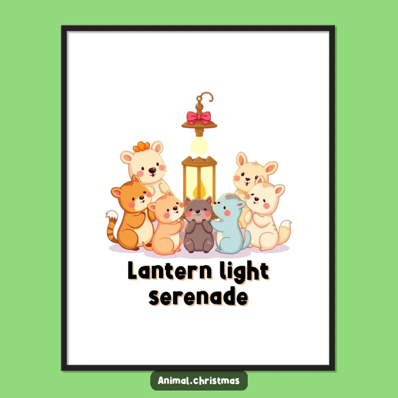 Funny Animal Carolers Poster - Festive Wall Art for Harmonious Decor