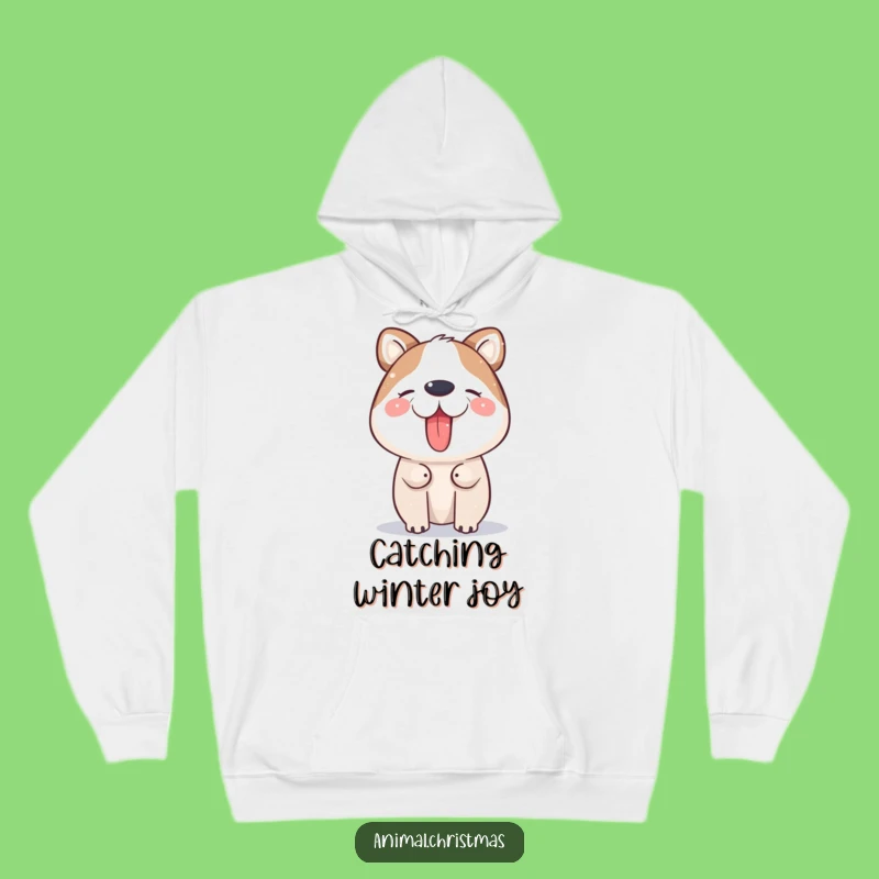 Funny Snow Catching Animal Hoodie: Cozy Winter Vibes, Hilarious Fun, a Great Gift!