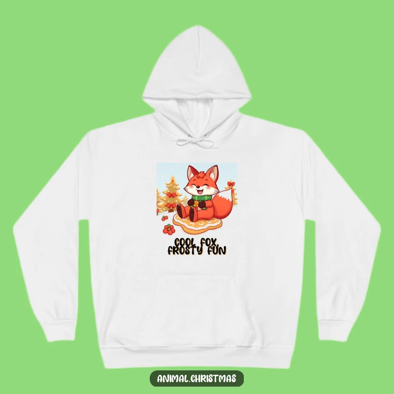 Funny Fox Gingerbread Hoodie - Cozy Winter Adventure Comfort