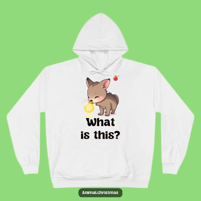 Cozy Funny Curious Animal Hoodie, Warm Festive Exploration Gift