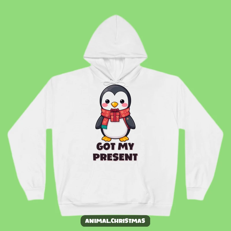 Cozy Funny Penguin Scarf Hoodie - Warm Winter Gift for Holiday Lovers