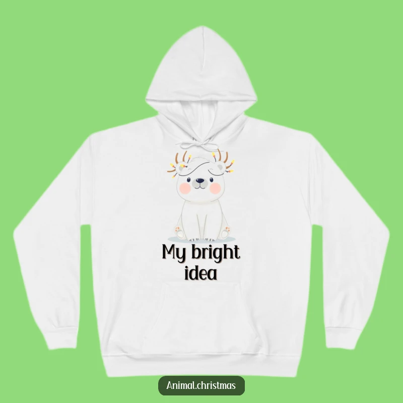 Cozy Funny Polar Bear Lights Hoodie - Warm Winter Gift
