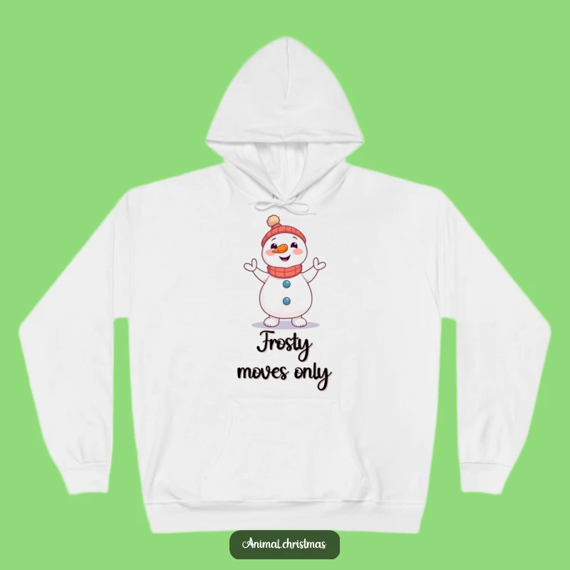 Cozy Funny Snowman Hoodie - Carrot Nose Jigging Comfort
