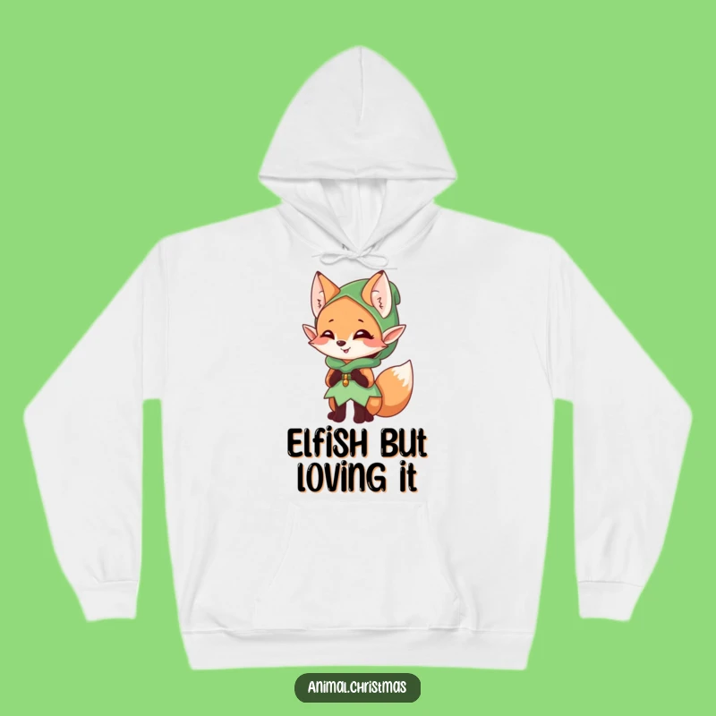 Funny Elf Fox Hoodie: Stay Cozy and Mischievous with a Giggle