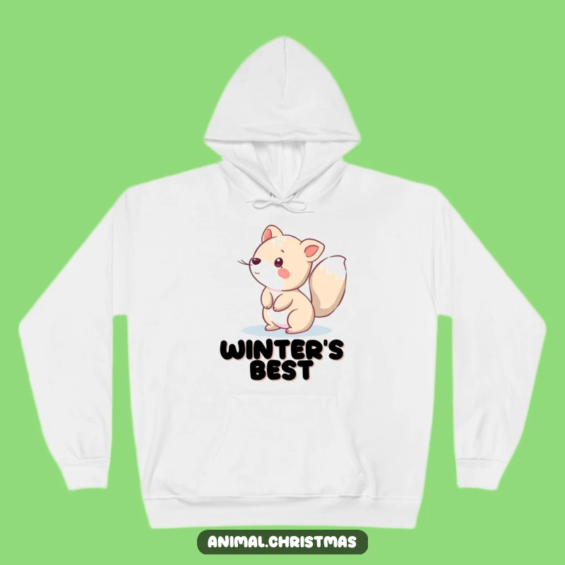 Funny Snow Sprinkling Animal Hoodie: Cozy Winter Magic - Hilarious Gift