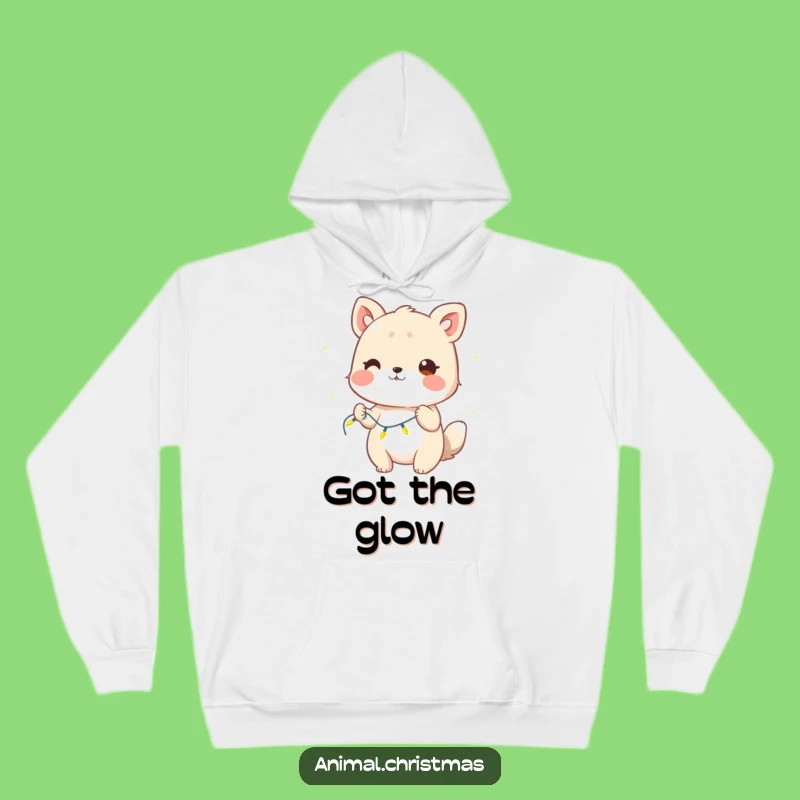 Funny Winking Animal Lights Hoodie: Cozy Charm and Twinkling Humor, a Great Gift!