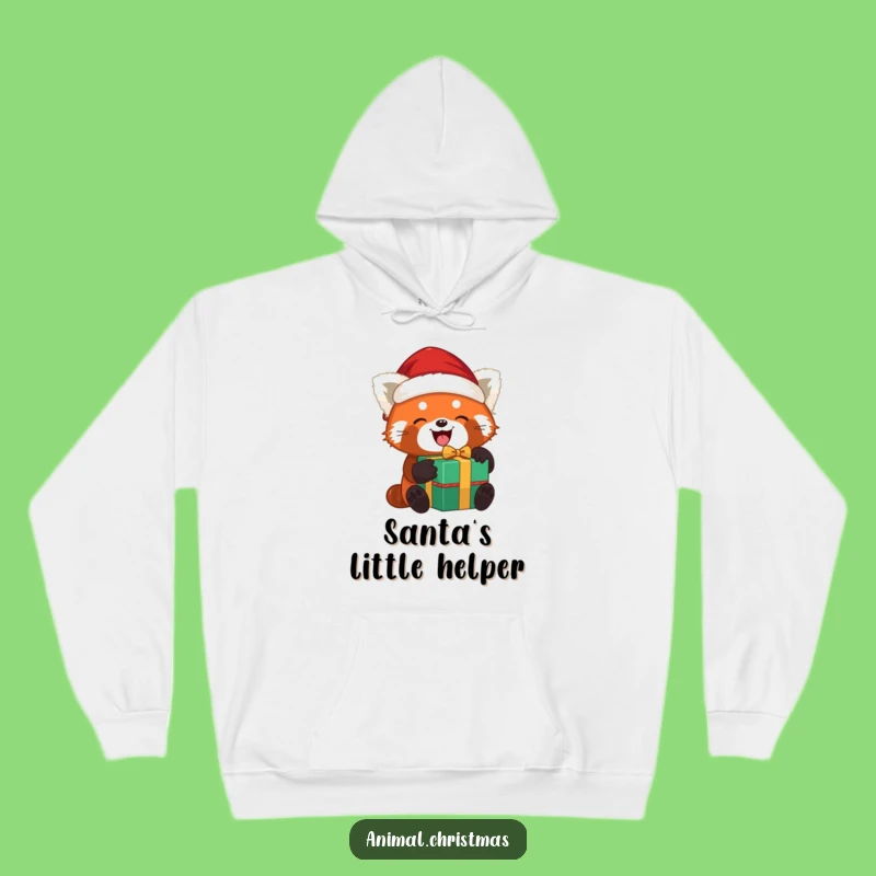 Funny Red Panda Santa Hoodie: Cozy Unwrapping, Warm Festive Gift