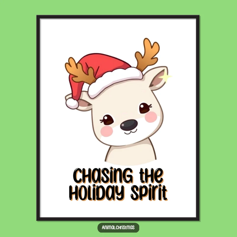 Funny Free Printable Wall Art: Animal Antlers Twinkling Light Decor