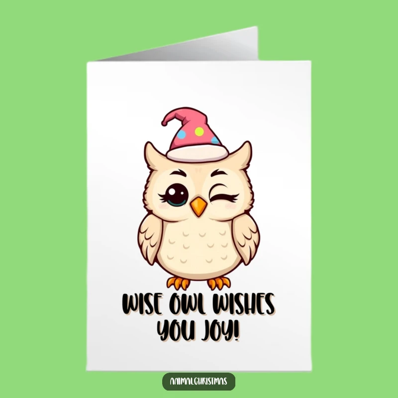 Free Printable Birthday Card: Funny Kawaii Owl Wishes You A Hoot Of A Good Time!