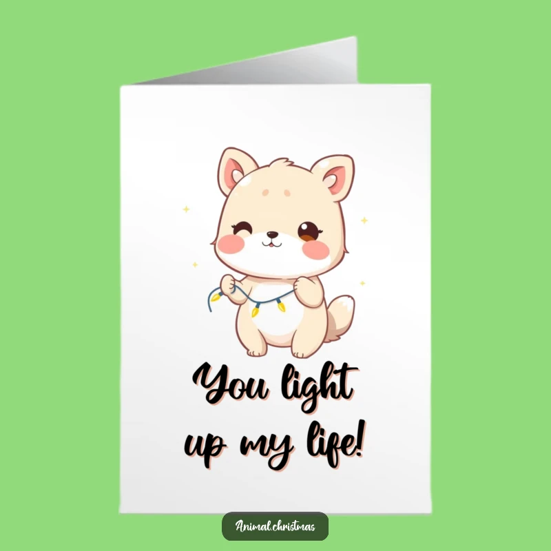 Free Printable Congrats Card: Winking Lights Animal, A Sparkling Win Gift