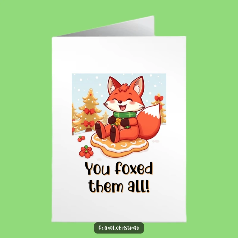 Free Printable Fox Congrats Card: Gingerbread Hill Slide!