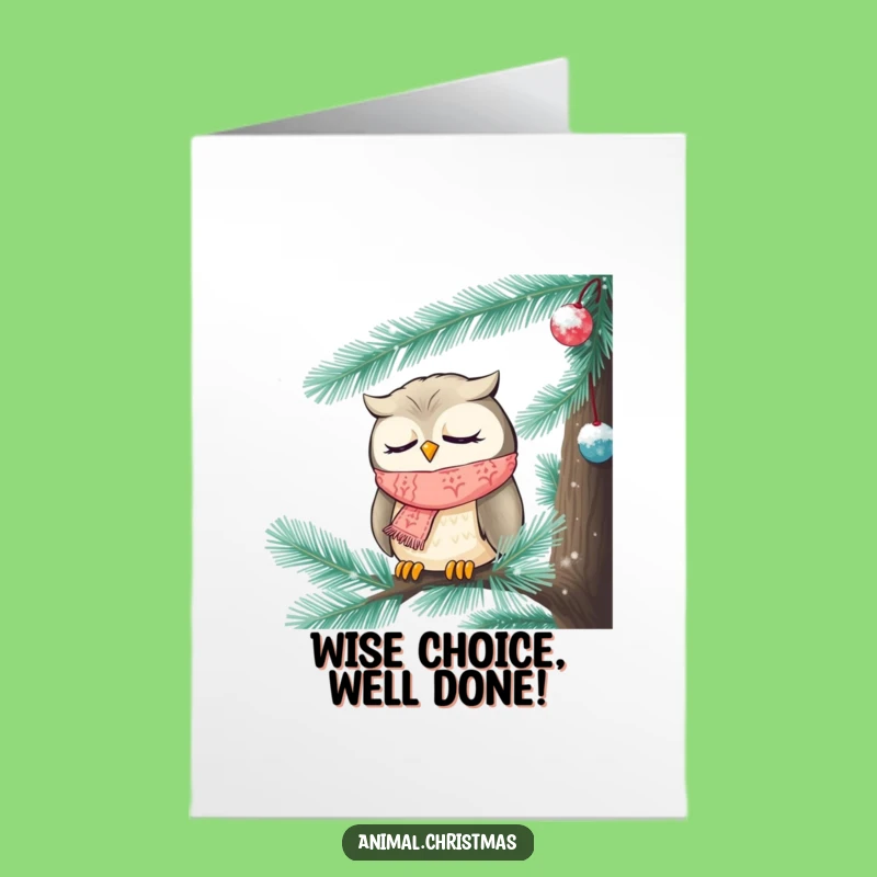 Free Printable Owl Congrats Card: Cozy Scarf Owl Download!