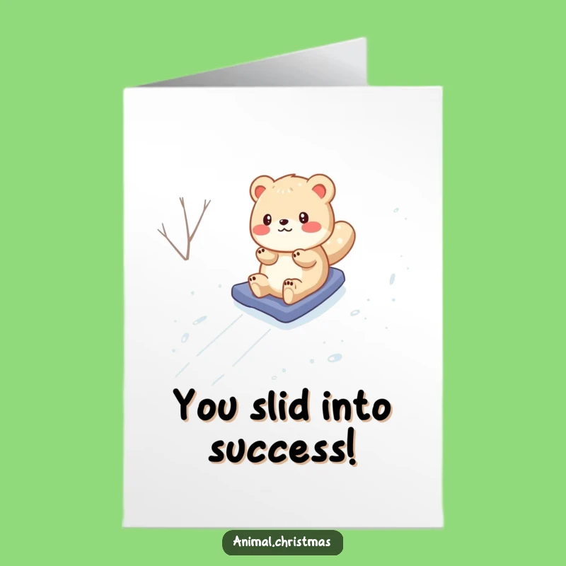 Free Printable Congrats Card: Epic Snowboarding Animal, A Hilarious Win Celebration
