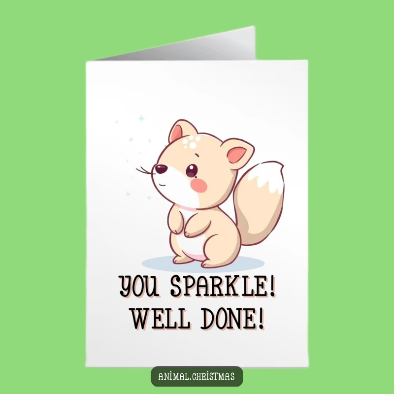Free Printable Funny Congrats Card: Animal Snow Sprinkle Celebration Download