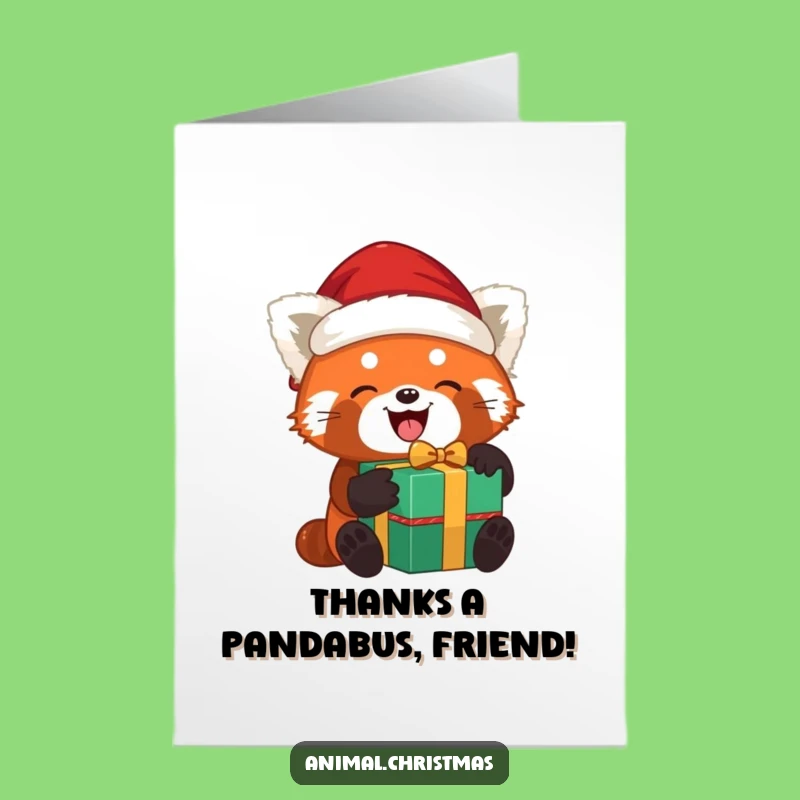 Free Printable Thank You Card: Red Panda Gives Thanks - Downloadable Gift of Gratitude