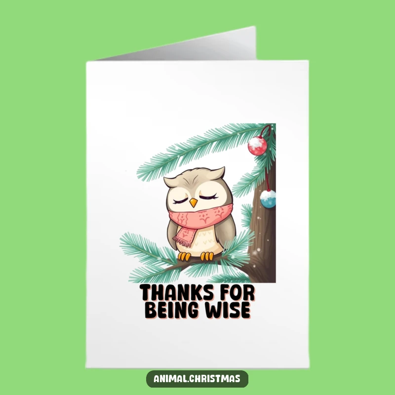 Free Printable Owl Thank You Card: Sleepy Scarf Owl Gratitude!