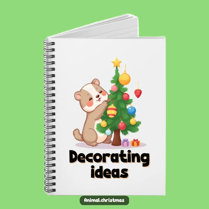 Funny Decorating Animal Tree Notebook, Holiday Craft Planner