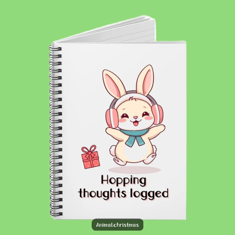 Funny Rabbit Earmuffs Notebook: Hopping Cheer for Jotting Notes