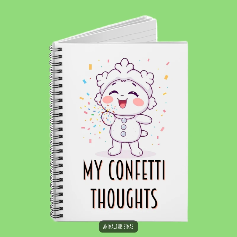 Funny Snowflake Confetti Notebook - Creative Journal Gift