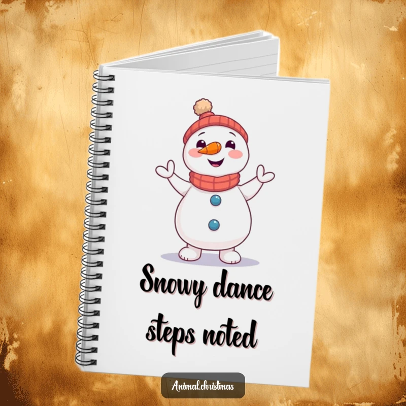 Funny Snowman Jig Notebook: A snowman with a carrot nose doing a little jig, great for festive notes.