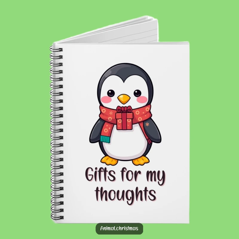 Funny Penguin Scarf Notebook - Creative Journal Gift for Writers
