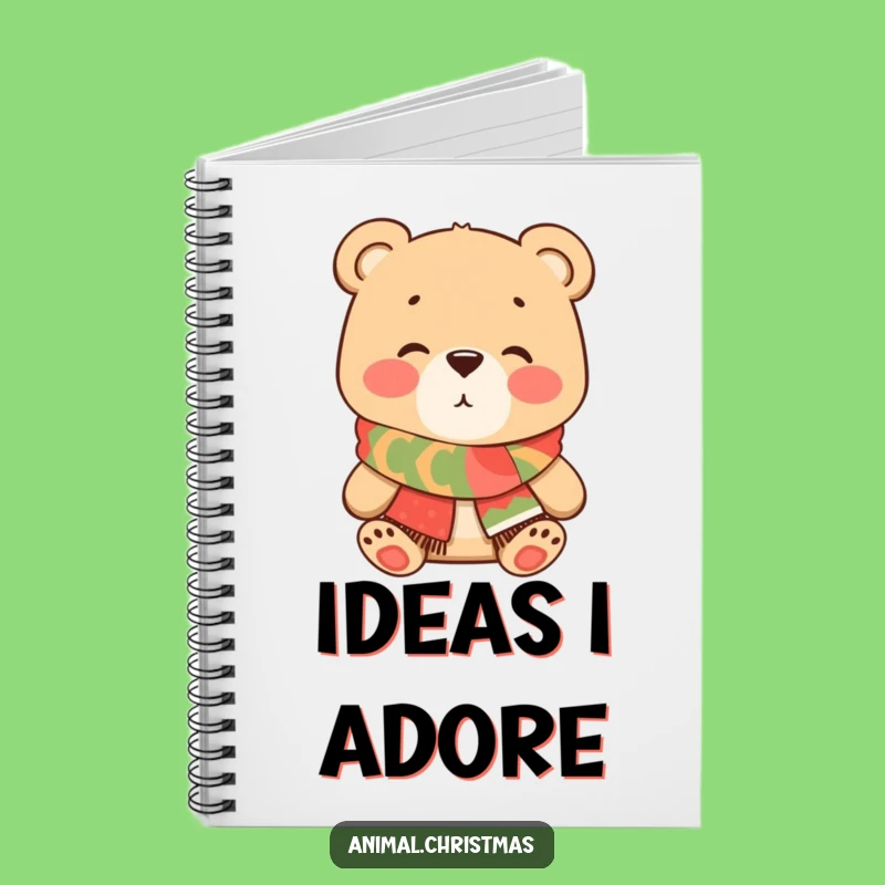 Funny Bear Kiss Notebook - Journaling Love Notes & Festive Humor