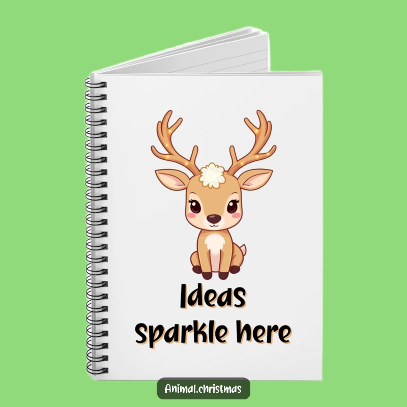 Funny Deer Lights Notebook: Jot Down Bright Ideas with Twinkling Antlers