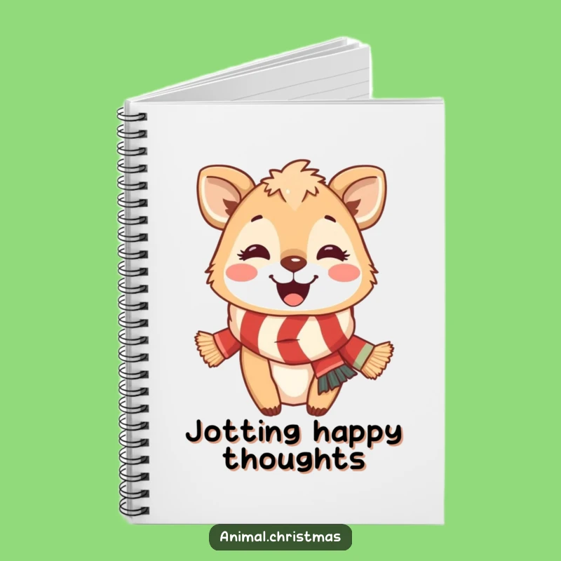Funny Festive Animal Scarf Notebook: Jot Down Holiday Joy, a Perfect Gift!