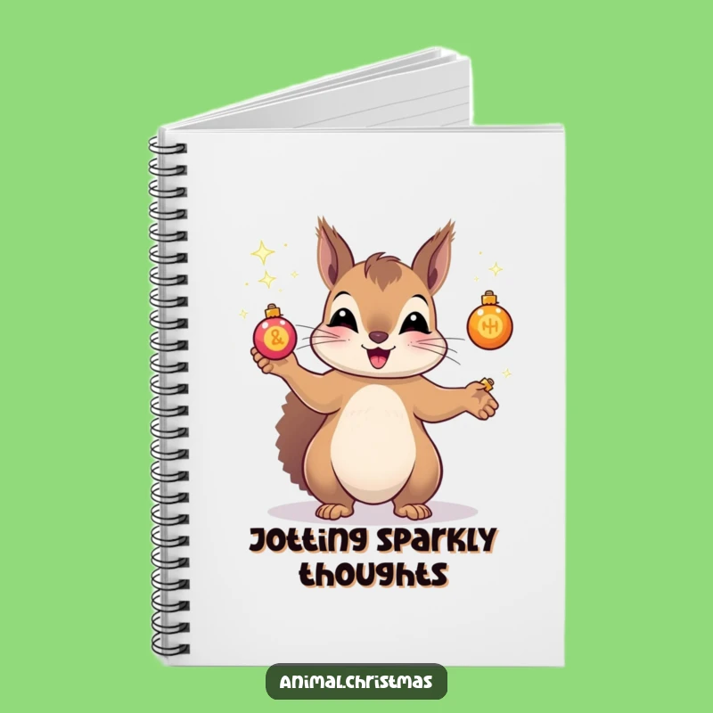 Funny Squirrel Juggling Notebook: Festive Journaling, Hilarious Ornament Design, Perfect Gift