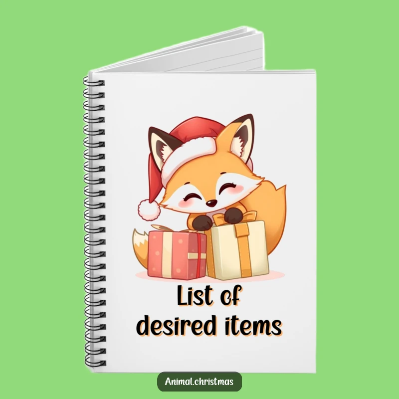 Funny Fox Santa Notebook - Journaling & Planning Christmas Humor Gift