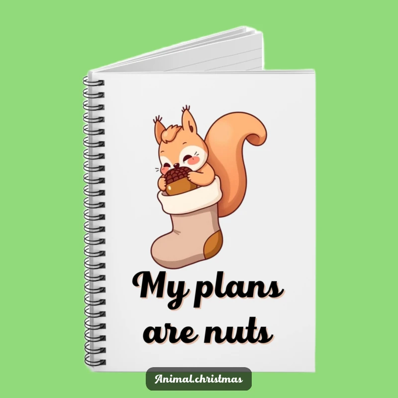 Funny Kawaii Squirrel Notebook: Acorn Stocking Stuffer - Festive Funny Gift