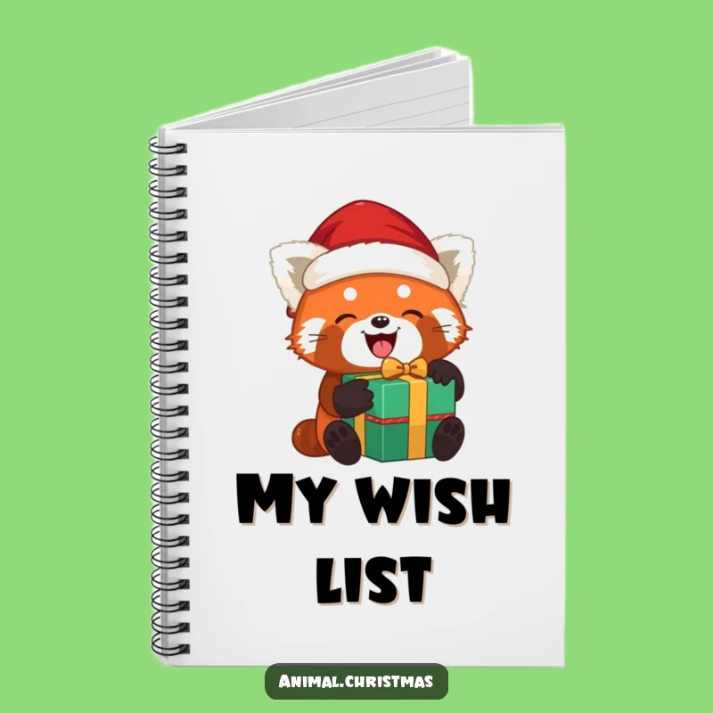 Funny Red Panda Santa Notebook: Joyful Unwrapping, Perfect Gift for Notes