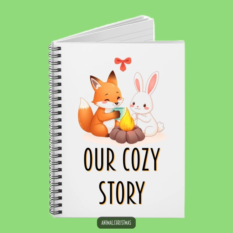 Funny Fox & Rabbit Cozy Notebook - Journal for Warm Thoughts & Winter Ideas