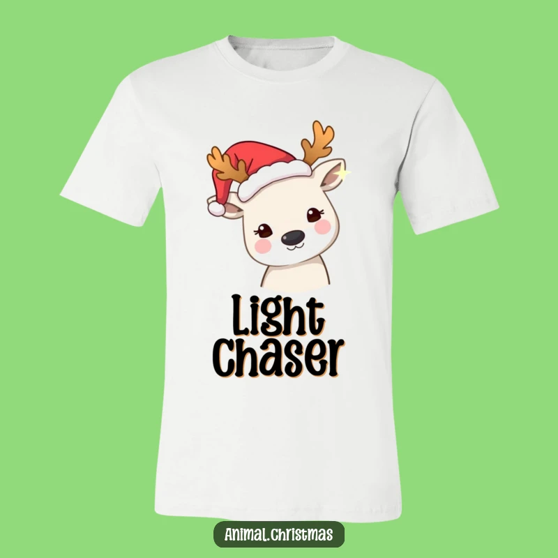 Funny Antler Animal T-Shirt: Festive Curiosity - Hilarious Gift